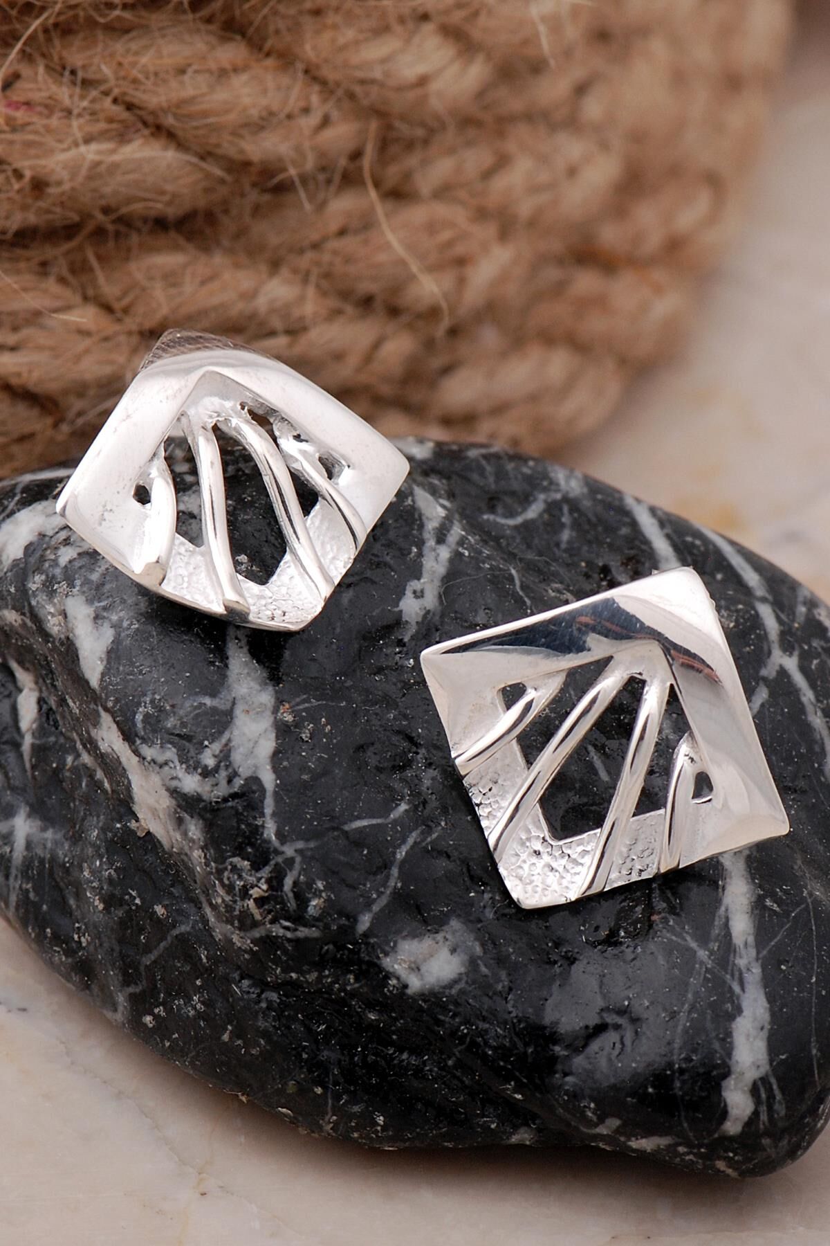 Tasarım Gümüş Küpe 5663