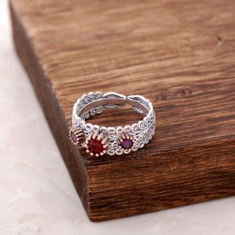 Telkari İşlemeli Gümüş Yüzük 2529