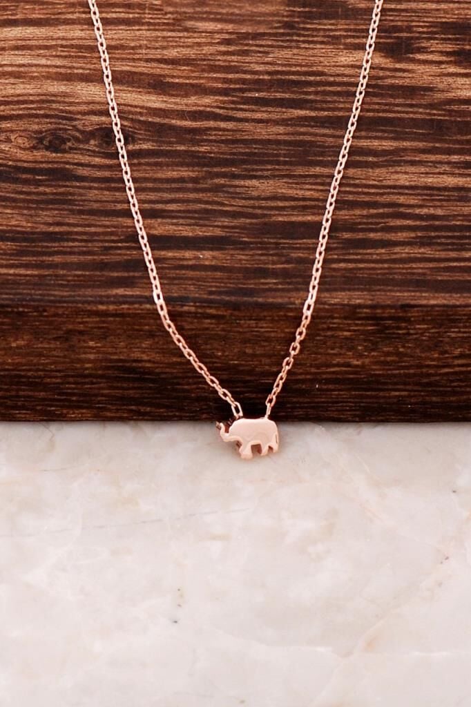 Fil Rose Gümüş Mini Kolye 6433