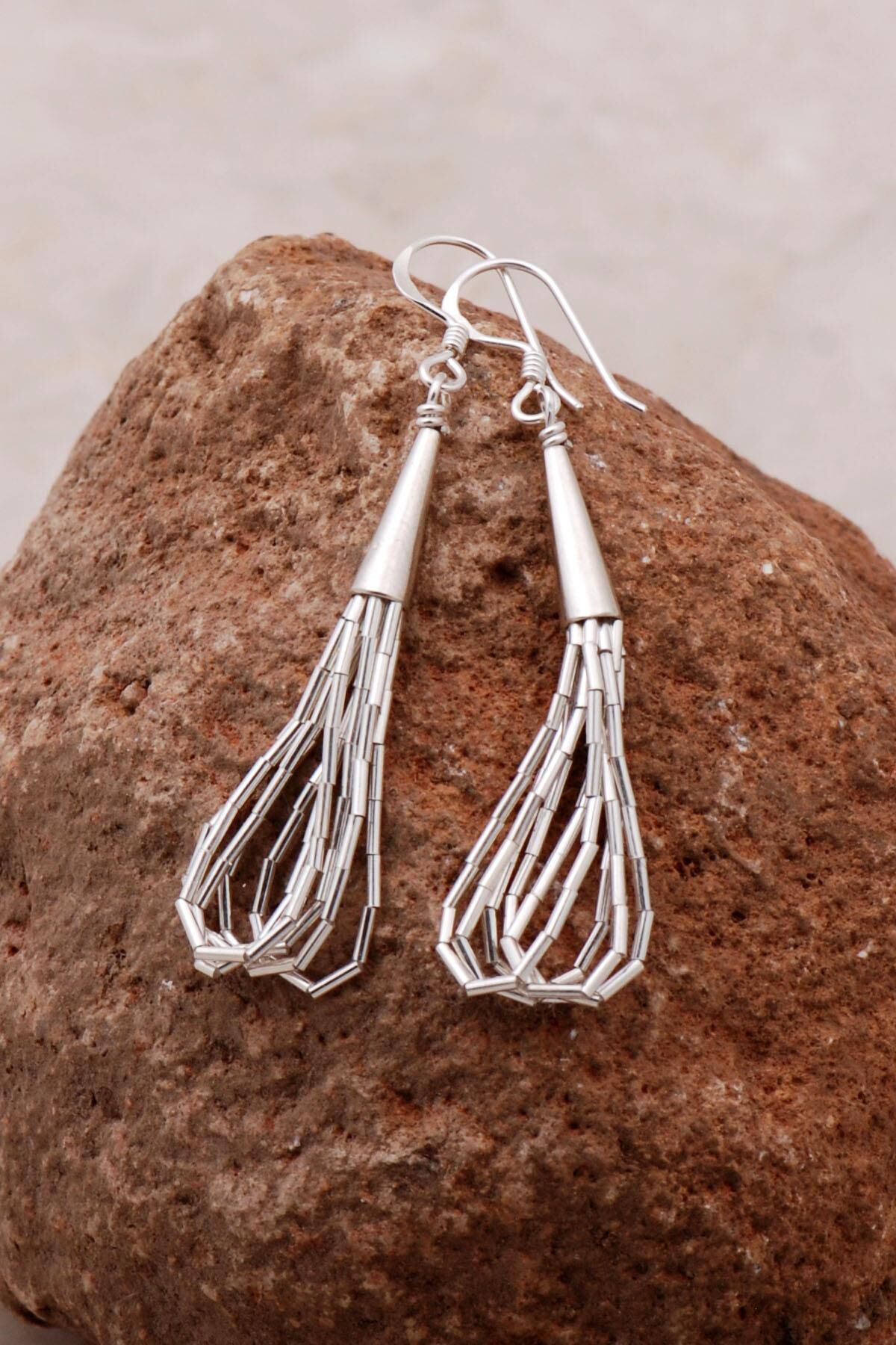 İtalyan Gümüş Kesme Çubuklu Küpe 5152