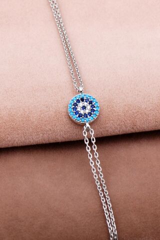 Nazar Boncuklu Turkuaz Bileklik 3311