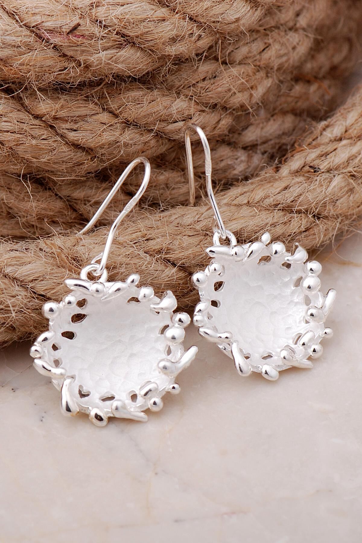 Tasarım Gümüş Küpe 5687