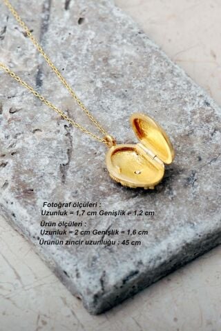 925 Ayar Gümüş Anka Kuşu Kapaklı Açılır Kapanır Fotoğraflık Madalyon Kolye 8085