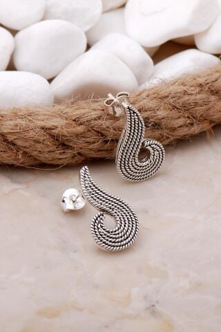 Tasarım Telkari Elişi Gümüş Küpe 5791