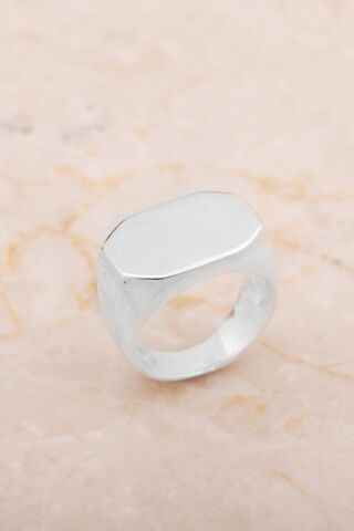 Köşeli Gümüş Şövalye Yüzüğü 5871