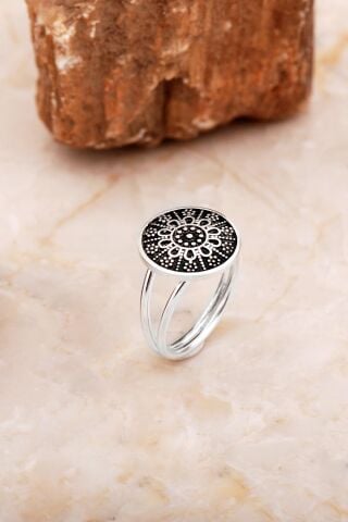 Mardin Güneşi Elişi 925 Ayar Gümüş Yüzük 5876