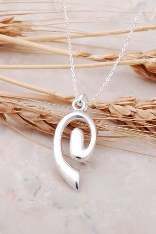 Salyangoz Tasarım Gümüş Kolye 7476