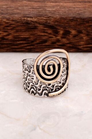Çekiç Dövme El Yapımı Gümüş Yüzük 2887