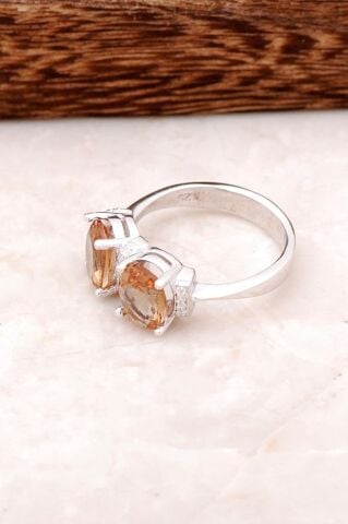 Sultan Taşlı Tasarım Gümüş Yüzük 1789