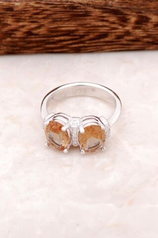 Sultan Taşlı Tasarım Gümüş Yüzük 1789