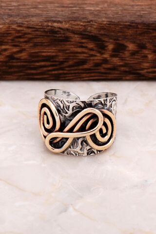 Çekiç Dövme El Yapımı Gümüş Yüzük 2888