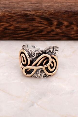 Çekiç Dövme El Yapımı Gümüş Yüzük 2888