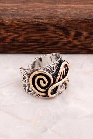 Çekiç Dövme El Yapımı Gümüş Yüzük 2888