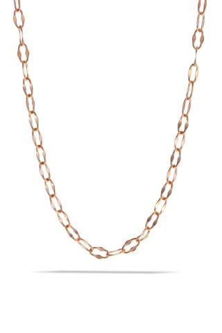 49 cm Rose Gümüş Figaro Zincir Kolye 7284