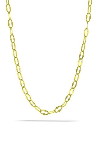 44 cm Altın Yaldızlı Gümüş Figaro Zincir Kolye 7285