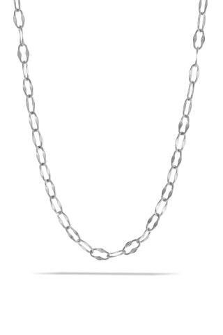 49 cm Rodyumlu Gümüş Figaro Zincir Kolye 7286