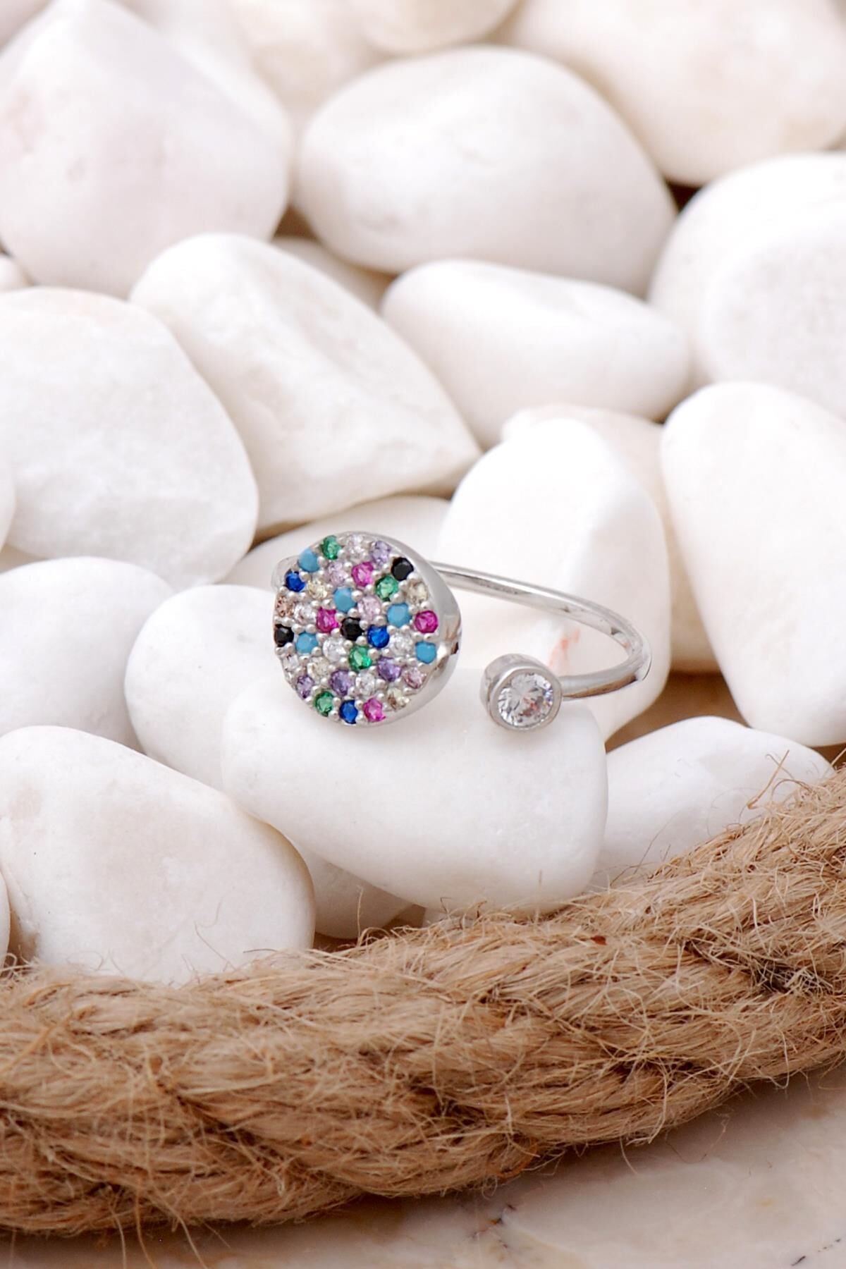 Mix Taşlı Gümüş Yüzük 2892