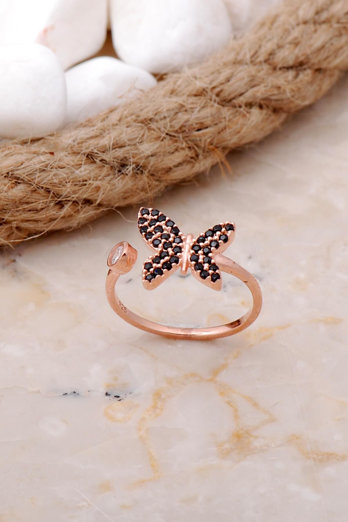 Kelebek Tasarımlı Gümüş Yüzük 2893