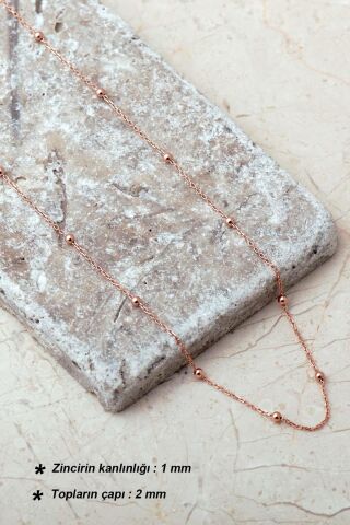 Rose Toplu 925 Ayar Gümüş Zincir Kolye 8108