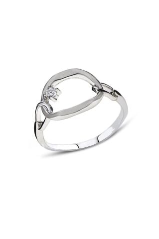 Gurmet Model Tasarım Rodyumlu Gümüş Yüzük 3154