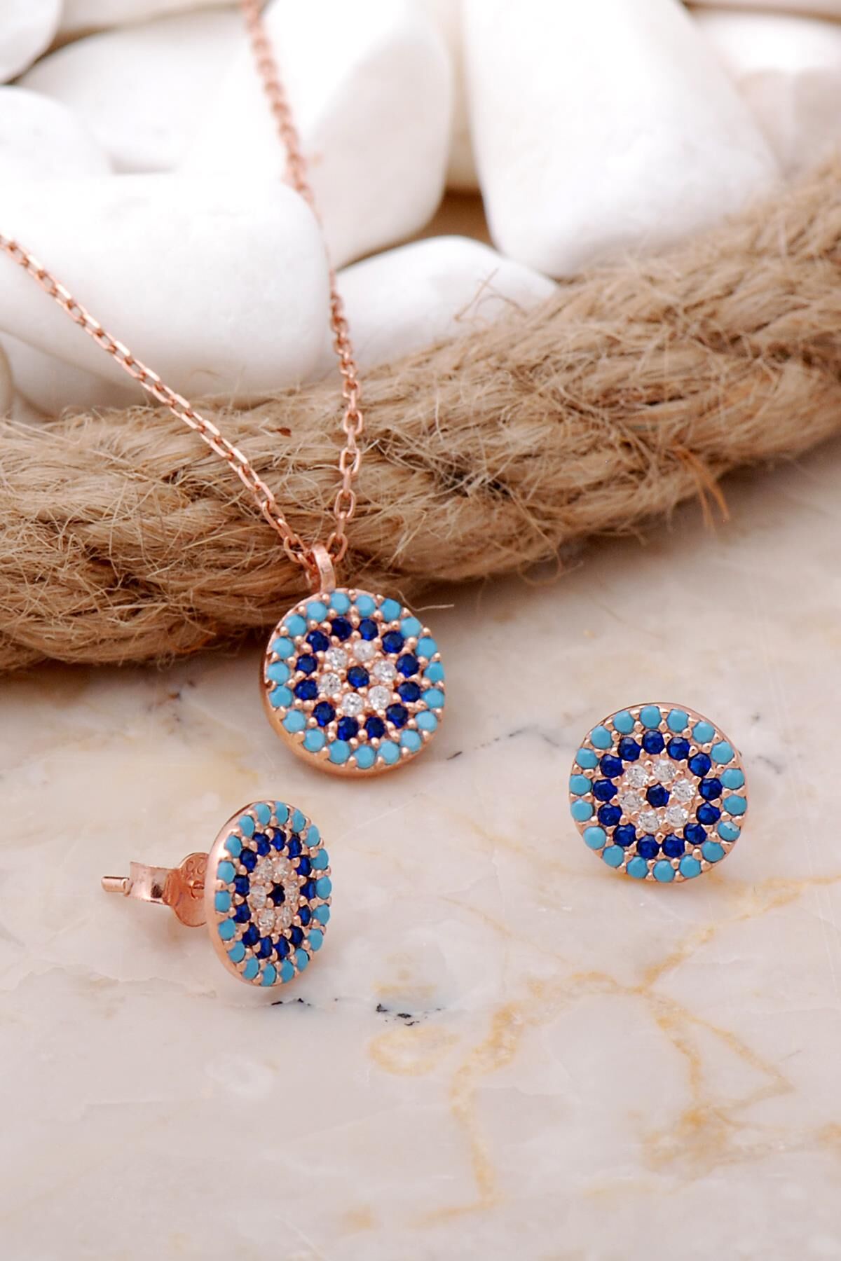 Rose Gümüş Göz Tasarımlı Mini Set 2014