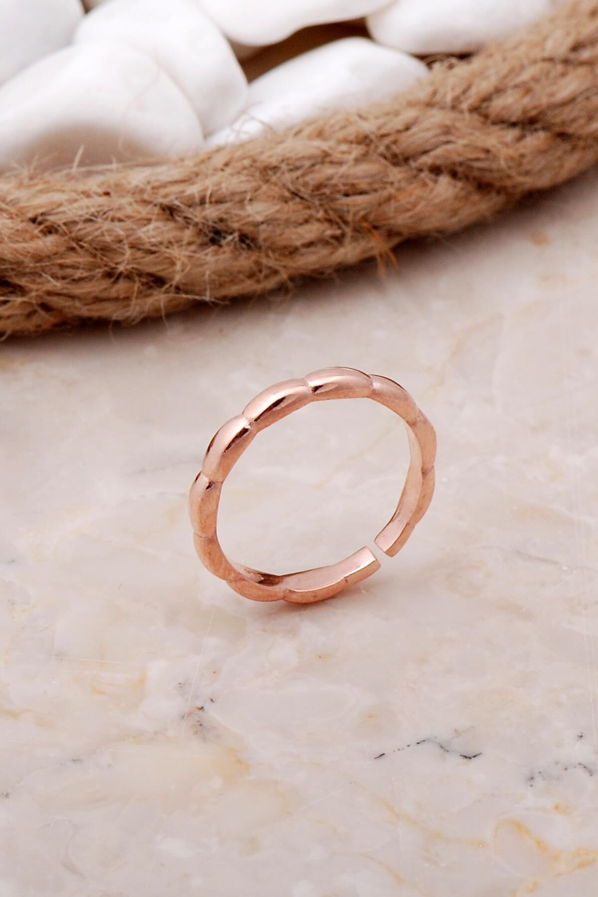 Tasarım Rose Gümüş Yüzük 3519