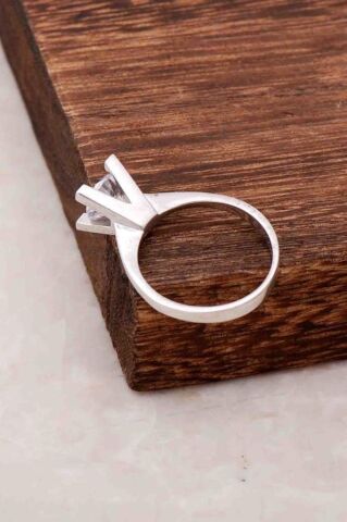 Tek Taş Tasarım Gümüş Yüzük 2678