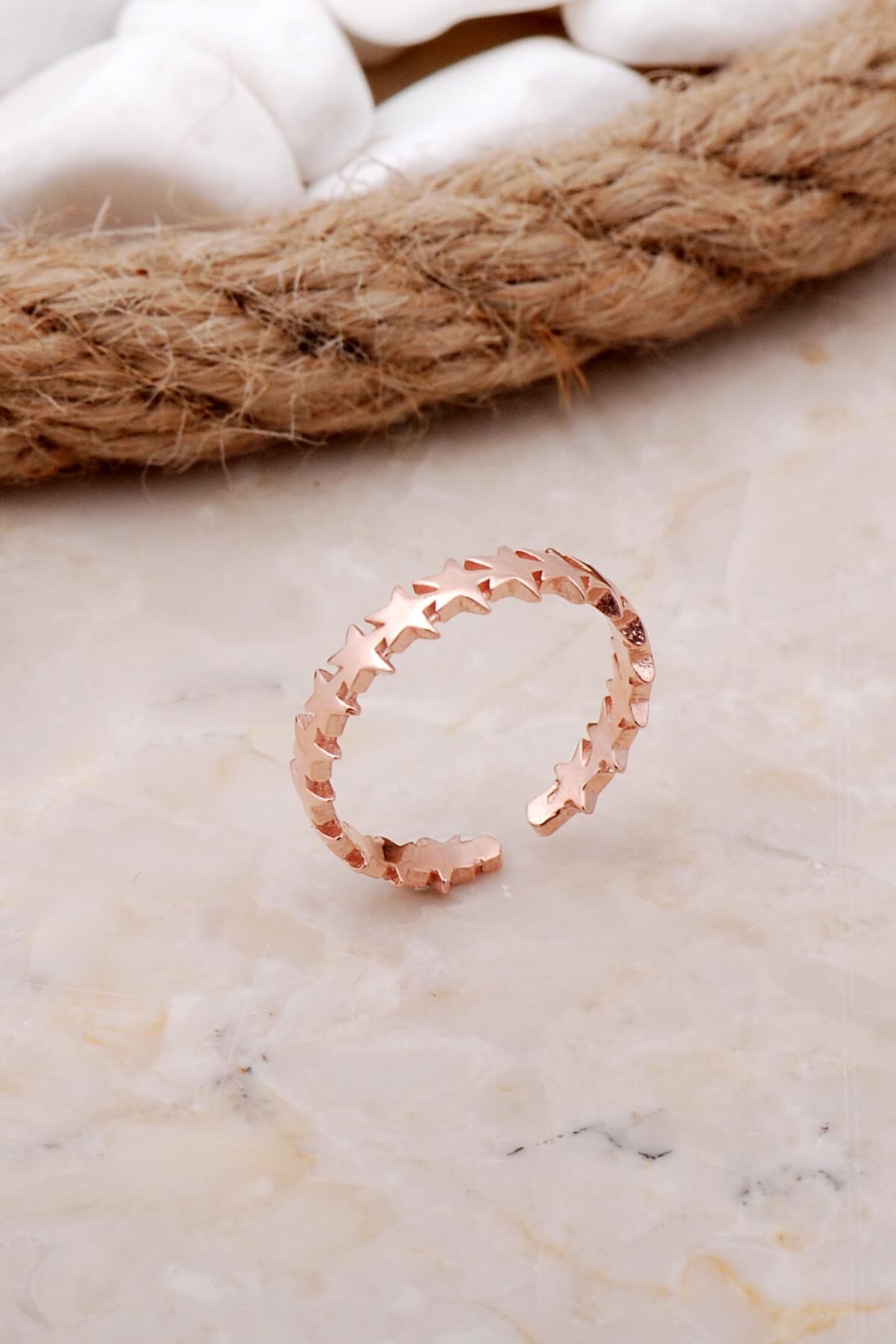 Yıldız Tasarım Rose Gümüş Yüzük 3520