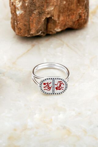 Özgürlüğün Ruhu Sembolü Elişi Mineli Gümüş Yüzük 3760