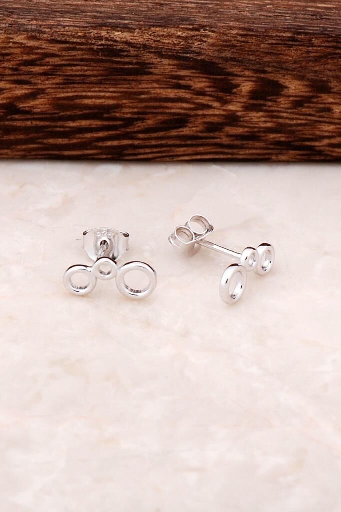 Halka Tasarımlı Gümüş Küpe 4330