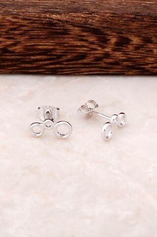 Halka Tasarımlı Gümüş Küpe 4330