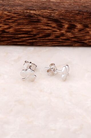 Yonca Tasarım Elişi Gümüş Küpe 4332