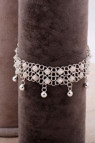 Kişniş Akıtma Gümüş Elişi Telkari Bileklik 3577