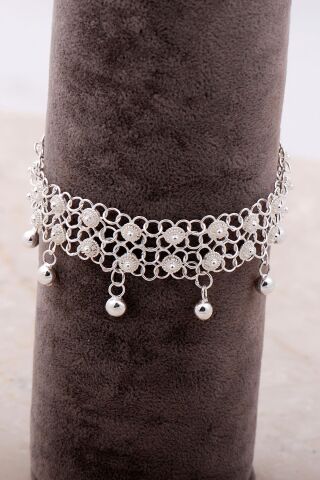 Kişniş Akıtma Gümüş Elişi Telkari Bileklik 3577