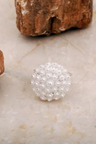 Midyat Telkari İşlemeli Elişi Bereket Modeli Gümüş Yüzük 3771