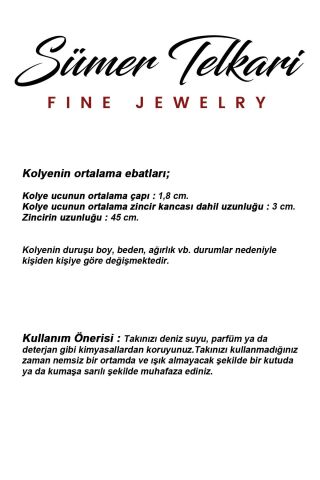 Telkari İşlemeli Elişi Papatya 925 Ayar Gümüş Kolye 8110