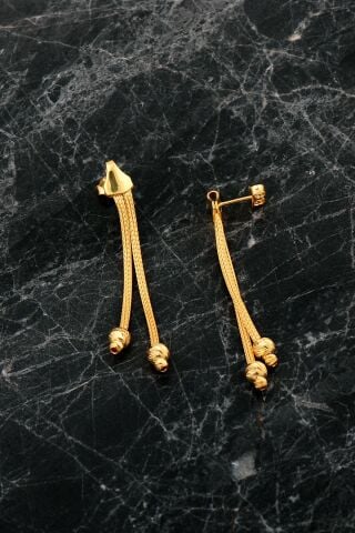 Hasır Dorissa Altın Kaplama Elişi Gümüş Set 2749