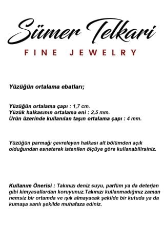 Taşlı Telkari Elişi Altın Kaplama 925 Ayar Gümüş Çiçek Yüzük 6000 Pembe