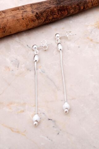 İtalyan Gümüş Zincir Küpe 5166