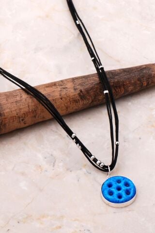 Süryani Nazar Boncuğu Gümüş Kolye 7102