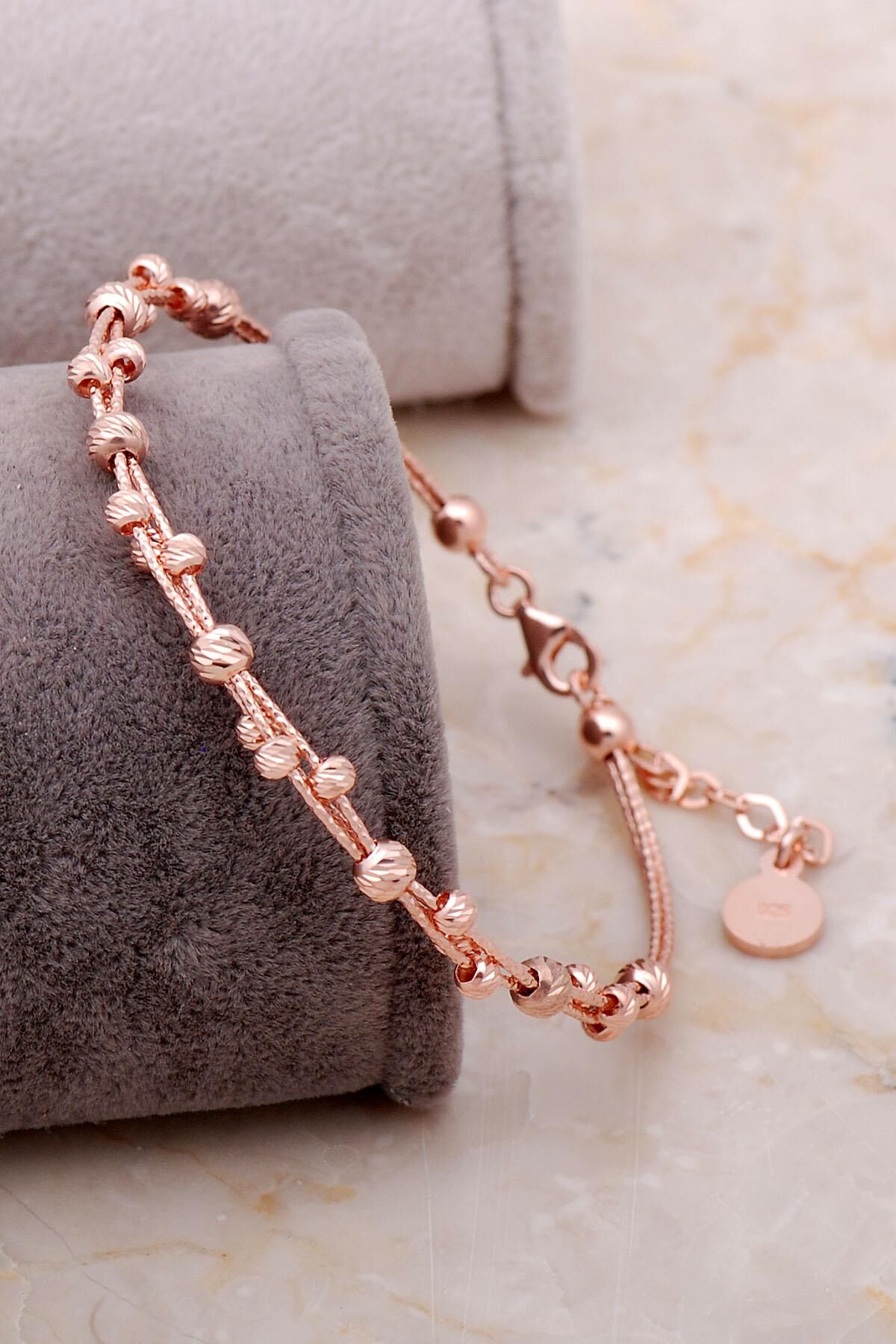 Dorika Rose 925 Ayar Gümüş Sarma Bilezik 3332