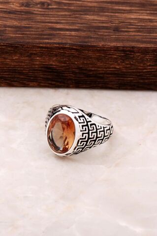 Sultan Taşlı Gümüş Erkek Yüzüğü 747