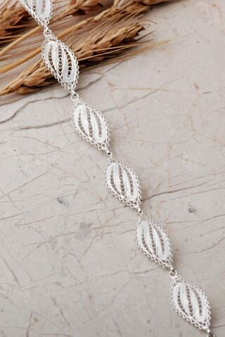 Telkari Tasarım Elişi 925 Ayar Gümüş Bileklik 4865