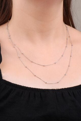 Toplu Gümüş 100 Cm Zincir Kolye 6623