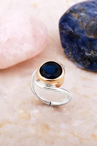 Safir Taşlı Tasarım Gümüş Yüzük 5921