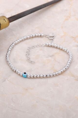 Dorika Nazar Boncuklu 925 Ayar Gümüş Bileklik 3366