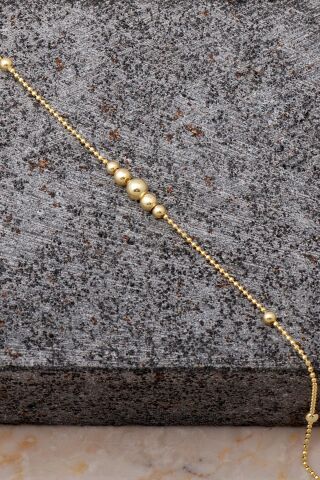 Toplu Altın Yaldızlı Gümüş Halhal 339