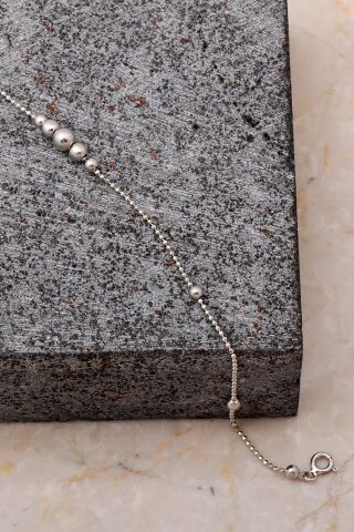 Toplu Rodyumlu Gümüş Halhal 340