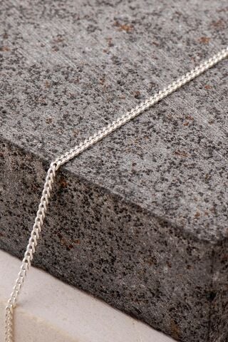 Gurmet 1,5 mm 19 cm Gümüş Erkek Zincir Bileklik 3990