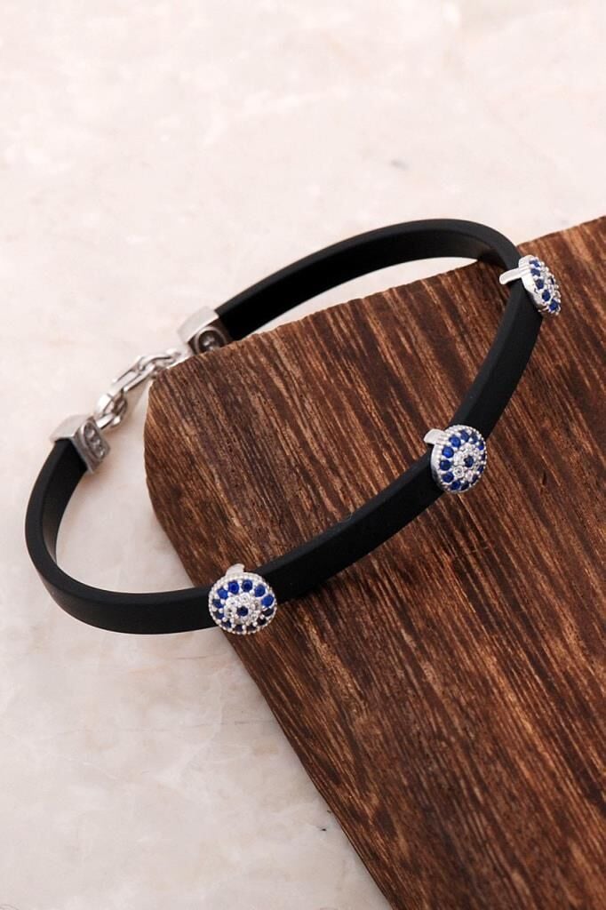 Nazar Boncuklu Gümüş Bileklik 3023